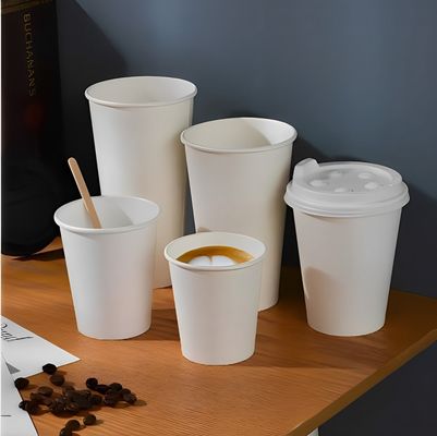 3.5 أوقية 85 مل أبيض يمكن التخلص من كوب الورق المفرد يمكن طباعته حسب الطلب