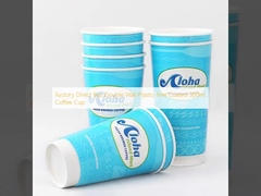 مصنع مباشر 8 أوقية جدار مزدوج بلاستيكية خالية مغلفة 300 مل كوب القهوة